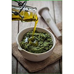 Pesto con Spirella y Chlorella